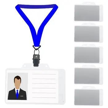 Аксессуары для держателей идентификационных бейджей с высокой видимостью Прозрачный регулируемый протектор для идентификационных бейджей Офис держателя ID-карты
