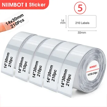 5 шт. Прозрачная лента для этикеток Niimbot D11 D11 D101 Термопринтер Прозрачная этикеточная бумага D11 Клейкая лента для этикеток 12 x 30 мм