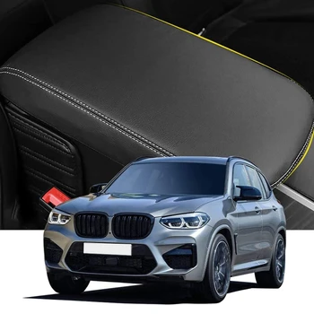 Автомобильная искусственная кожа Крышка подлокотника центральной консоли Защитный чехол для-BMW X3 G01 2018 2019 2020