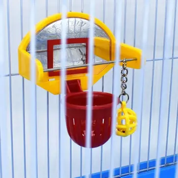 Стимулируйте интерес к игре с помощью внутренней баскетбольной игрушки с колокольчиком Прочная игрушка для стрельбы по попугаю