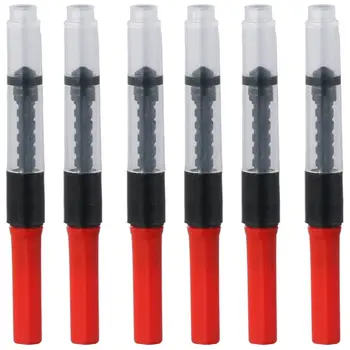 6 шт. Красная ручка чернила шприц наполнитель прочный пластик помощь съемный тупой кончик иглы офис