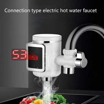Электрический кухонный водонагреватель Кран Мгновенный кран для горячей воды Нагреватель Кран для холодного нагрева Проточный водонагреватель без резервуара
