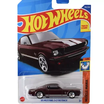Оригинальные Hot Wheels Traffic Car Металлическая модель '65 Mustang 2 + 2 Fastback Muccle Автомобильные игрушки для мальчиков для детей 2022 Q Дело No 192