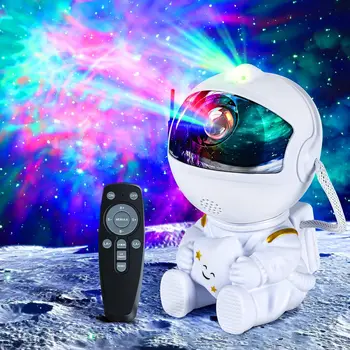 Проектор астронавта, Прожектор галактики Свет для спальни, Таймер Звездный проектор Лампа Галактика, Дистанционный потолочный проектор