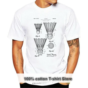 2019 мода 100 хлопковая футболка бадминтон челнок t-патент искусство подарок б дминтон мода летняя мужская футболка
