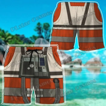 PLstar Cosmos X-Wing Pilot 3D-печатные модные мужские шорты косплей костюмы лето унисекс повседневные пляжные шорты из полиэстера LQD13