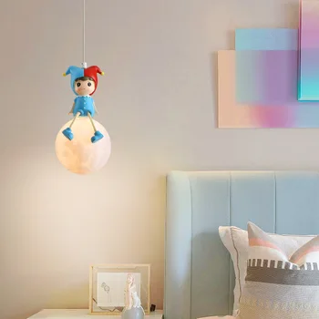 Современный светодиодный подвесной светильник прикроватная подвесная люстра для детской гостиной, спальни, прохода, украшения для дома, осветительного прибора, блеска