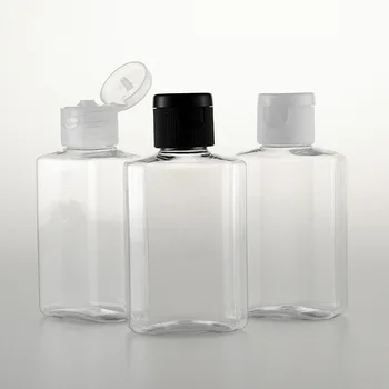 50 шт. 80 мл пустые пластиковые бутылки для шампуня для путешествий с откидной крышкой, многоразовые упаковки для шампуня для путешествий ПЭТ-бутылки, бутылка для лосьона