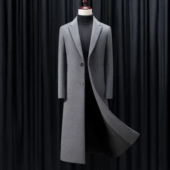2023 Осенне-зимнее толстое мужское пальто Расширенное пальто для бизнеса и отдыха
