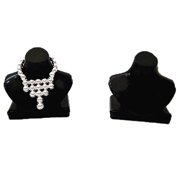 5Pcs Кукольный домик миниатюрный черный кронштейн для ожерелья ювелирные изделия аксессуары для игрушек