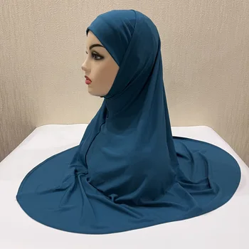 H292 Простые две части Мусульманский хиджаб большого размера с подбородком высшего качества Amira натягивает исламский шарф горячая продажа платок حجابات