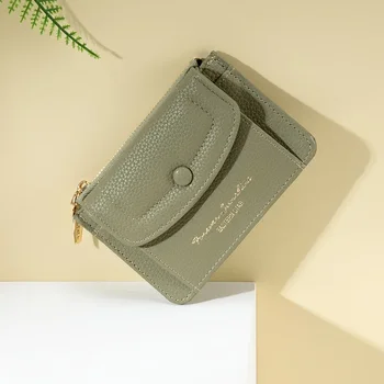 корейская версия женского короткого маленького кошелька для карт сумка ниша дизайн мода простая внешняя торговля waIIet кошелек