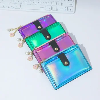 Новая сумка женский кошелек Короткий кошелек женский лазерный яркий цвет мода простой студенческий кошелек женский дизайн ниши