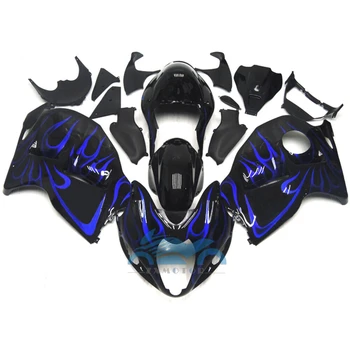 Комплекты обтекателя мотоцикла Black Blue Flame для GSX1300R