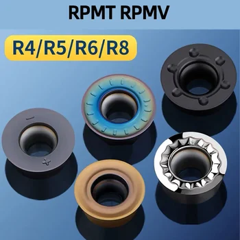 RPMW RPMT Твердосплавные режущие пластины для токарного станка Круглые пластины R4 R5 R6 Черновое фрезерование токарного станка с покрытием ЧПУ Литье из нержавеющей стали