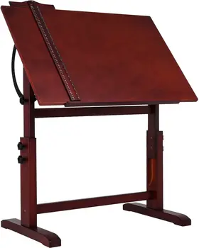  Стол для рисования художника MEEDEN с регулируемой по высоте, наклонной столешницей с большой поверхностью, деревянным чертежным столом