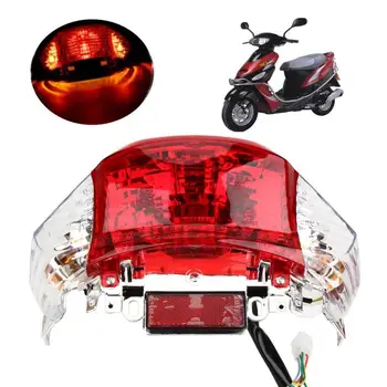1 комплект задних фонарей мотоцикла красный задний тормоз указатели поворота скутер совместим с группой освещения Gy6 50cc 125cc 150cc