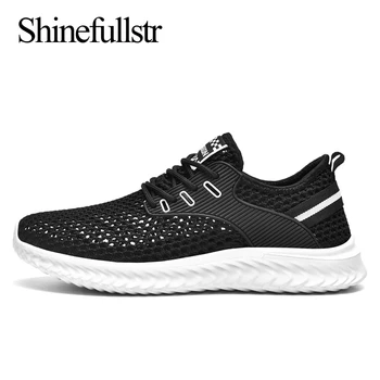 Летние мужские дышащие повседневные сетчатые кроссовки для мужчин Черный Белый Модный Легкий Дешевый Большой Размер 39-48