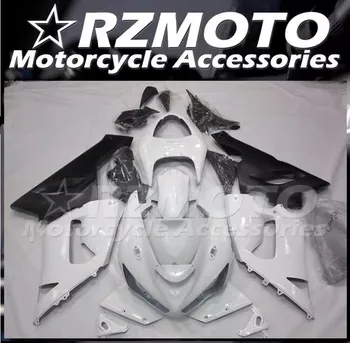 4Подарки Новый Комплект Обтекателей Мотоцикла ABS Подходит Для KAWASAKI ZX-6R 05 06 ZX6R 2005 2006 Комплект кузова Черный Белый