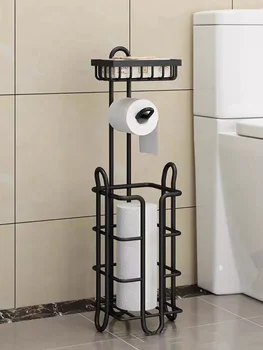  Кухонный многофункциональный напольный держатель рулона бумаги прост в установке. Держатель для бумажных полотенец для ванной комнаты из кованого железа - Vertica